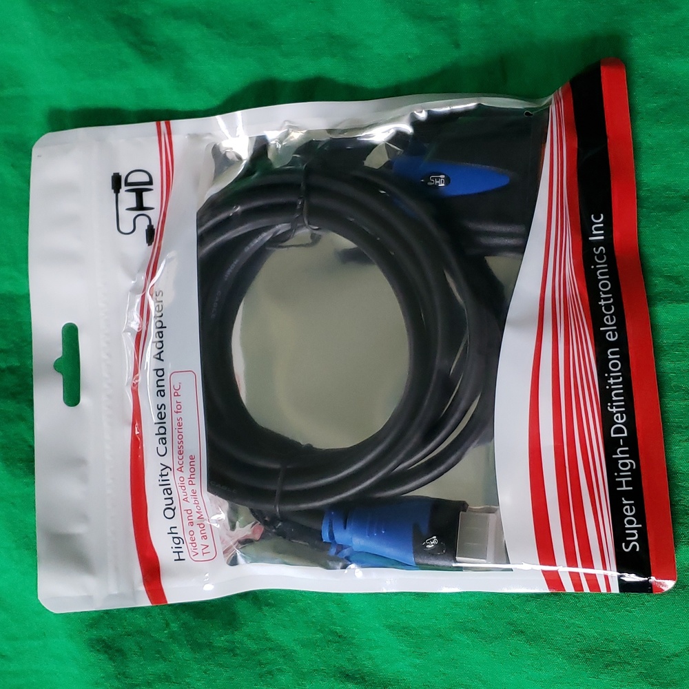 SHD HDMI Male to DVI Male Cable 6 ft. Blue New